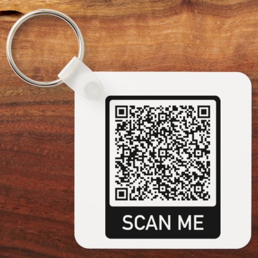 QR-code - Scannen naar mij professioneel gepersona Sleutelhanger (Voorkant)