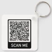 QR-code - Scannen naar mij professioneel gepersona Sleutelhanger (Achterkant)