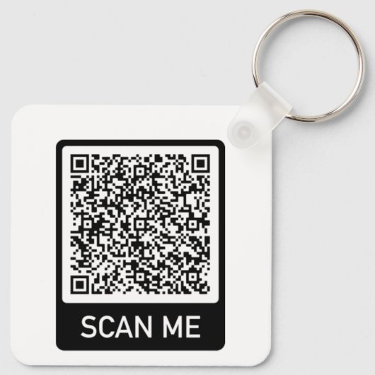 QR-code - Scannen naar mij professioneel gepersona Sleutelhanger (Achterkant)