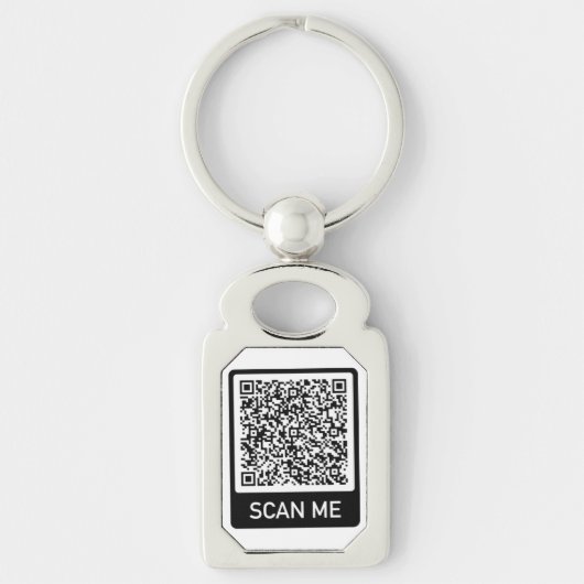QR-code - Scannen naar mij professioneel gepersona Sleutelhanger (Voorkant)