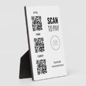 QR-code Scannen naar Pay Business Professional Fotoplaat (Zijkant)