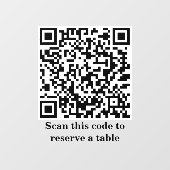 QR-code Scannen naar reservering | Restaurant Bist Raamsticker (Vel)