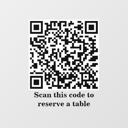 QR-code Scannen naar reservering | Restaurant Bist Raamsticker (Vel)