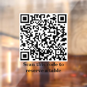 QR-code Scannen naar reservering | Restaurant Bist Raamsticker (Vel 2)