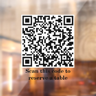 QR-code Scannen naar reservering   Restaurant Bist Raamsticker