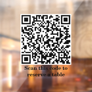 QR-code Scannen naar reservering | Restaurant Bist Raamsticker