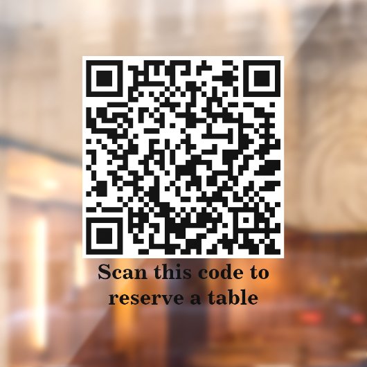 QR-code Scannen naar reservering | Restaurant Bist Raamsticker (Vel 2)