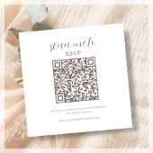 QR-code Scannen naar RSVP White Brown Enclosure Ca Informatiekaartje