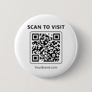 QR-code scannen om minimale website marketing te b Ronde Button 5,7 Cm