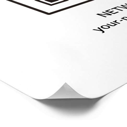 QR-code scannen om toegang tot internetwachtwoord  Poster (Hoek)