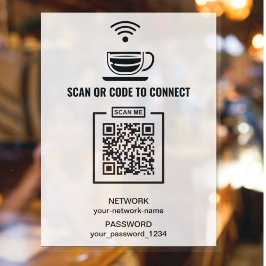 QR-code scannen om toegang tot internetwachtwoord Poster