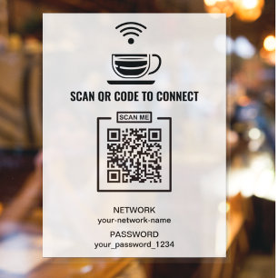 QR-code scannen om toegang tot internetwachtwoord  Poster