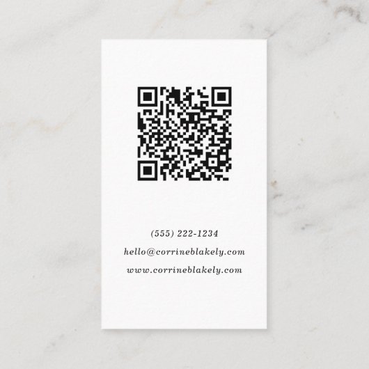 QR-code Scannen online Waterverf Zeeshells Vertica Visitekaartje (Achterkant)