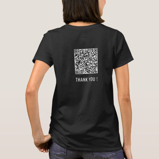 QR-code Scannen op je info Aangepaste grappige T-s T-shirt (Achterkant)