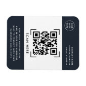 QR-code scannen | Promotionele bedrijfslogo Magneet (Horizontaal)
