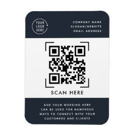 QR-code scannen | Promotionele bedrijfslogo Magneet