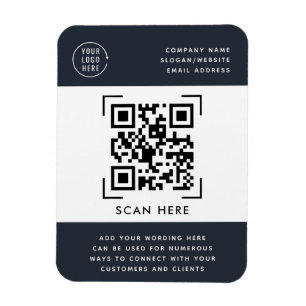 QR-code scannen   Promotionele bedrijfslogo Magneet