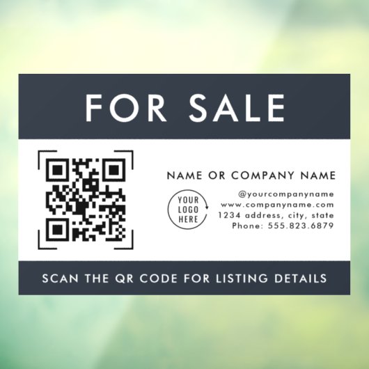 QR-code scannen te koop | Zakelijk logo Raamsticker (Vel 3)