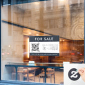 QR-code scannen te koop | Zakelijk logo Raamsticker (Cafe Raam)