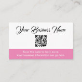 QR-code Scannen Visitekaartje (Voorkant)