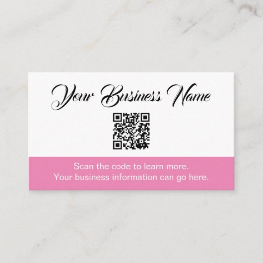 QR-code Scannen Visitekaartje (Voorkant)