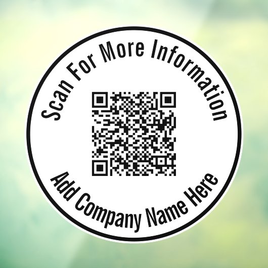 QR-code scannen Voeg hier bedrijfsnaam toe Sjabloo Raamsticker (Vel 3)