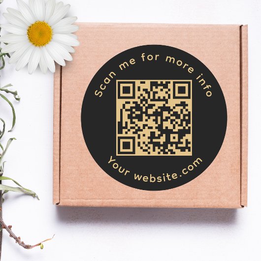 QR-code scannen voor meer info Ronde Sticker