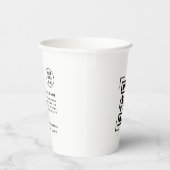QR-code scannen | Zakelijk logo professioneel Papieren Bekers (Rechts)