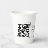 QR-code scannen | Zakelijk logo professioneel Papieren Bekers (Voorkant)