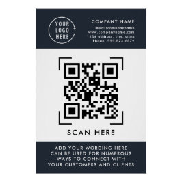QR-code scannen | Zakelijk logo professioneel Perfect Poster
