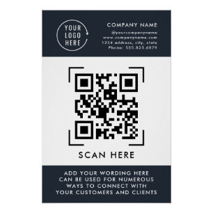 QR-code scannen Zakelijk logo professioneel Perfect Poster
