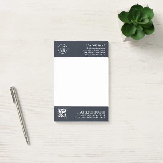 QR-code scannen | Zakelijk logo professioneel  Post-it® Notes (Kantoor)
