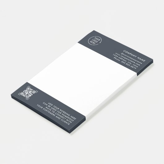 QR-code scannen | Zakelijk logo professioneel  Post-it® Notes (Schuin)