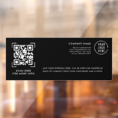 QR-code scannen | Zakelijk logo professioneel Raamsticker (Vel 2)