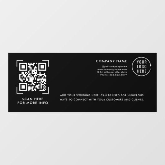 QR-code scannen | Zakelijk logo professioneel Raamsticker (Vel)