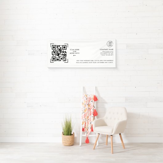 QR-code scannen | Zakelijk logo professioneel Spandoek (Insitu)