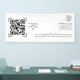 QR-code scannen | Zakelijk logo professioneel Spandoek
