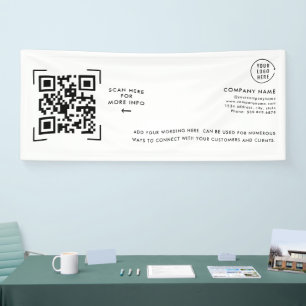 QR-code scannen Zakelijk logo professioneel Spandoek