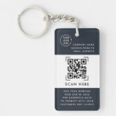 QR-code scannen | Zakelijk logo promotioneel Sleutelhanger (Voorkant)