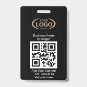 QR-code scanner aangepast logo voor digitaal bedri Badge (Achterkant)