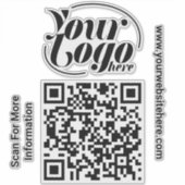 QR Code Scanner Custom Text Business Professional Sticker (Voorkant)