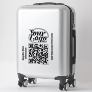 QR Code Scanner Custom Text Business Professional Sticker