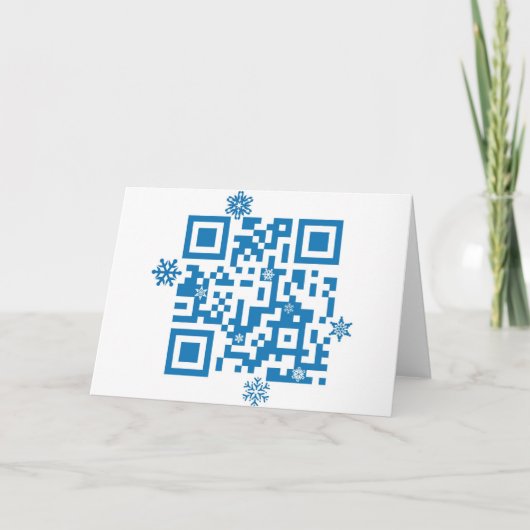 QR Code Scans "Merry Christmas" Feestdagen Kaart (Voorkant)