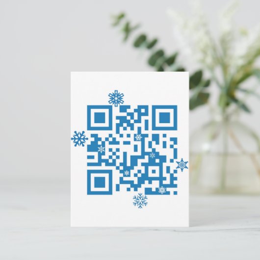 QR Code Scans "Merry Christmas" Feestdagenkaart (Staand voorkant)