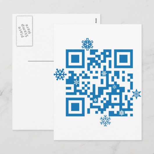 QR Code Scans "Merry Christmas" Feestdagenkaart (Voorkant / Achterkant)