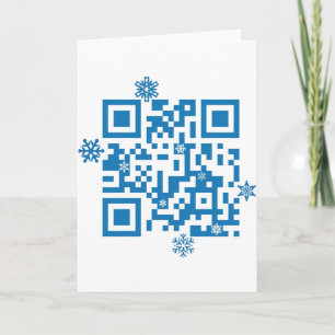 QR-code scant "Vrolijk kerstfeest"! Feestdagen Kaart