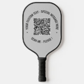 QR-code Scantekst en kleuren Pickleball Paddle (Voorkant)