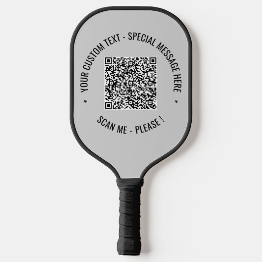 QR-code Scantekst en kleuren Pickleball Paddle (Achterkant)