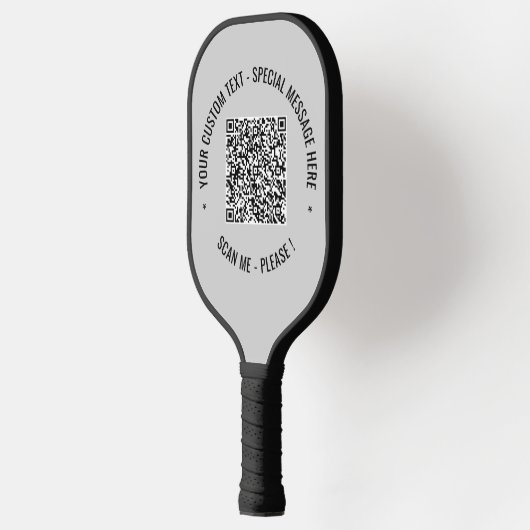 QR-code Scantekst en kleuren Pickleball Paddle (Links)
