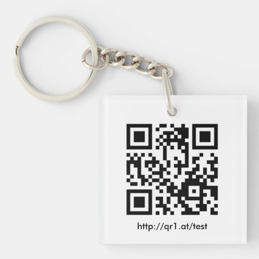 QR Code Schlüsselanhänger Sleutelhanger (Voorkant)